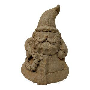 Vintage Jim Shore Unpainted Chubby Santa Claus & Wreath Figurine 1990s Folk Art